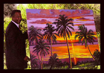 Highwaymen painter James Gibson is commissioned by Governor Charlie Crist, in February 2008.