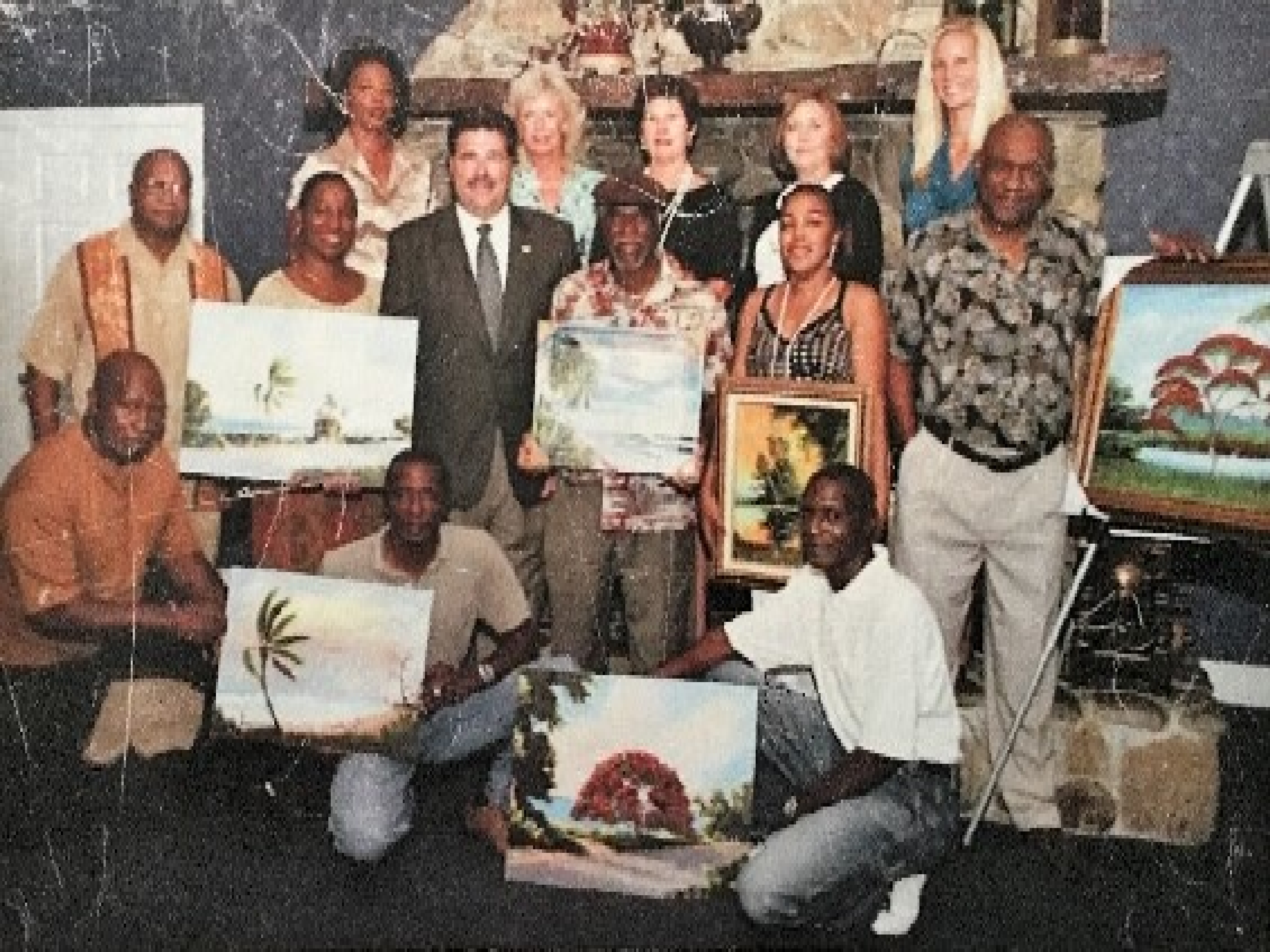 Florida Highwaymen Painters, Willie Reagan and members seen hear are a part of the Highwaymen Trail