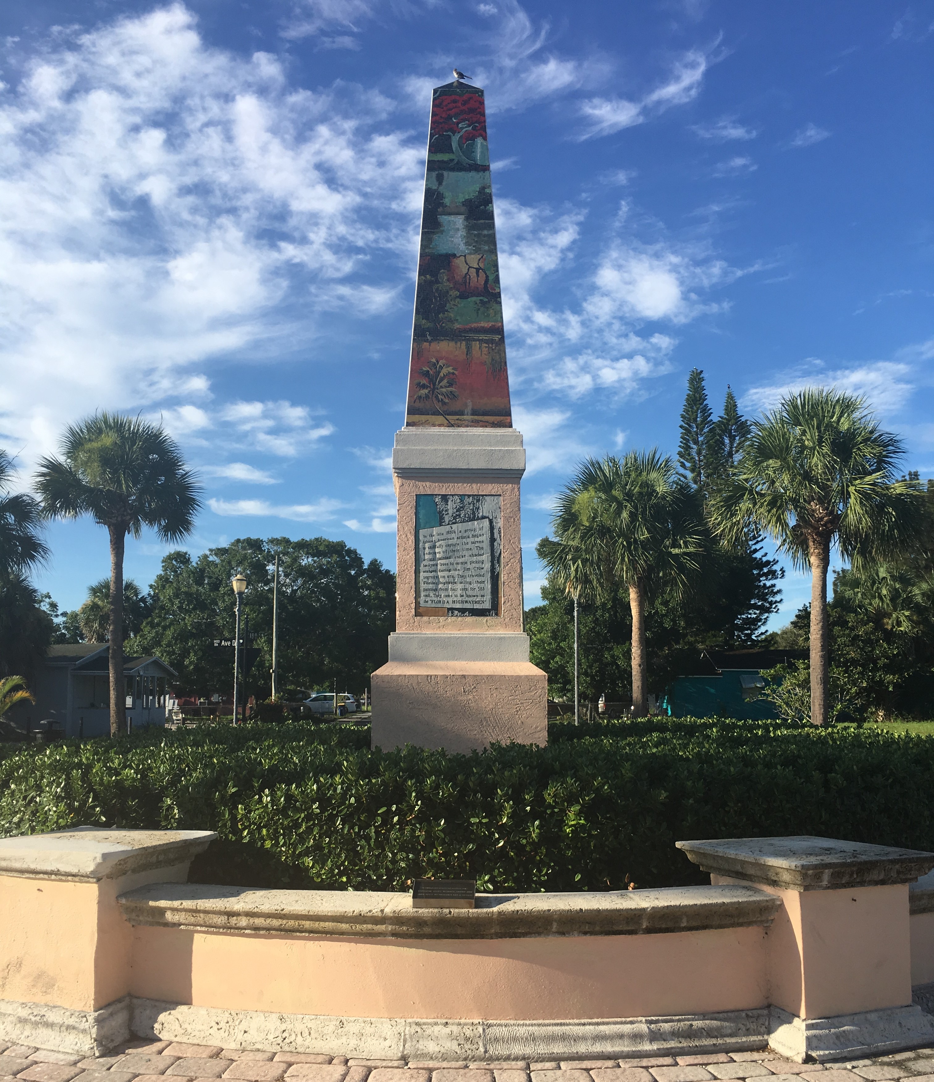 The Highwaymen Heritage Trail Obelisk, Fort Pierce, Florida 